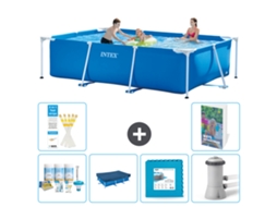 Piscina com Estrutura Retangular 300x200x75 Cm 5 peças S66 INTEX