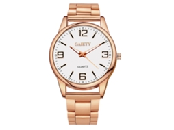 Reloj De Cuarzo Analógico Para Hombre Con Correa De Aleación De Lujo Casual Empresarial (oro Rosa)