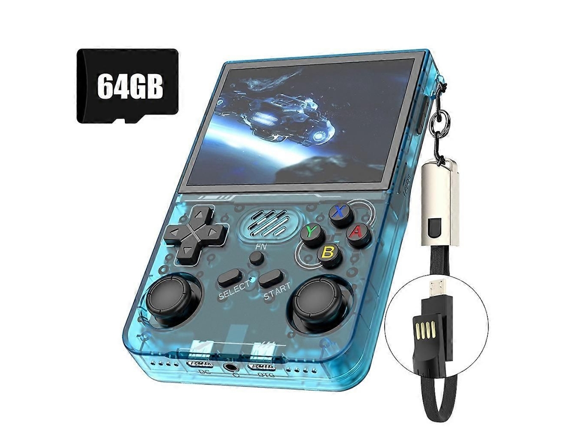 Console de Jogos Portátil Retrô R36xx com 64 Gb, Mais 14.000 e Tela 3,5 Polegadas. GOKOCO