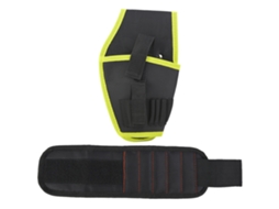 Bolsa De Cintura Para Taladro Eléctrico + Pulsera Magnética Para Almacenar Parafusos E Chaves (amarelo)