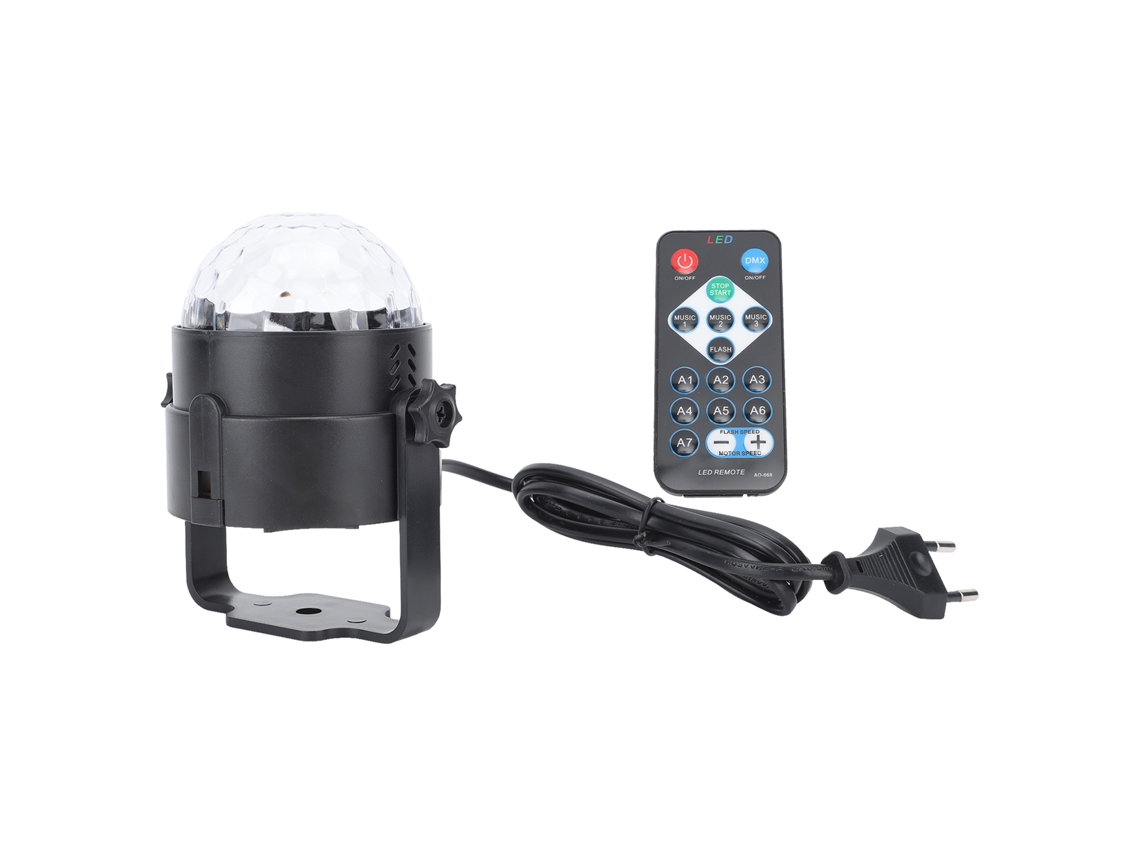 Luz De Festa Led Com Controle Remoto Lâmpada De Bola Rotativa Rgb Para Decoração De Ktv E Palco 100-240v Plugue Eu