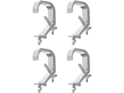 Conjunto de 4 Grampos Tipo C em Liga de Alumínio para Iluminação de Palco, Resistentes e com Dentes Antiderrapantes. SFUSHOS