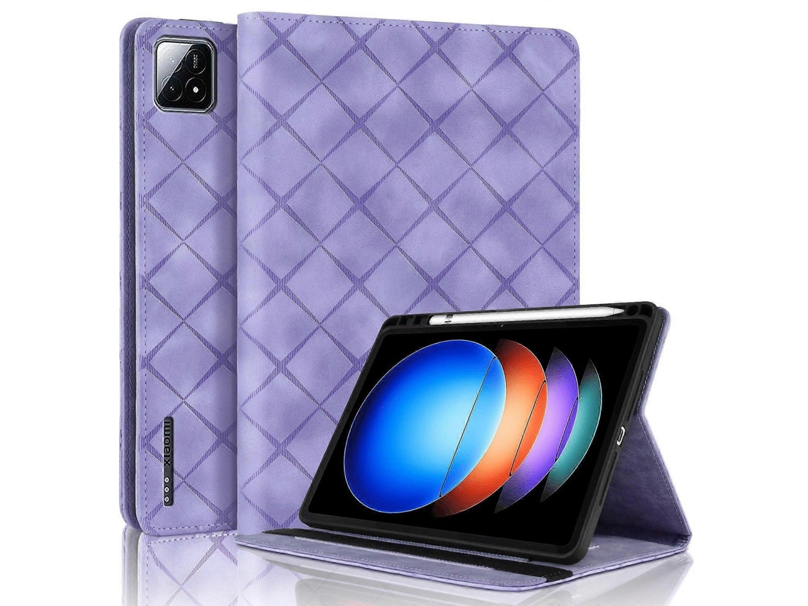 Capa de couro para tablet com relevo de diamante Webake