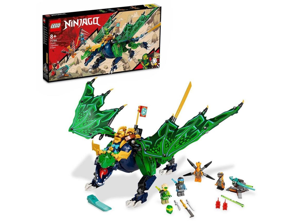 LEGO NINJAGO: O Dragão Lendário do Lloyd Kit de Construção, Set para 8+ Anos, Inclui Brinquedo de Batalha Ninja (747 peças)