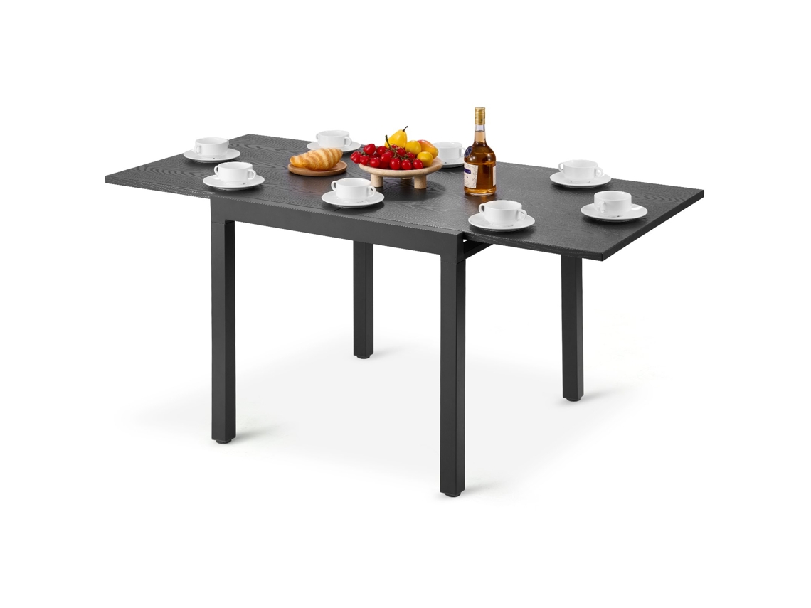 Mesa De Jantar Vevor Extensível Para Pátio, Jardim, Varanda 80 160 X 80 X 75 Cm
