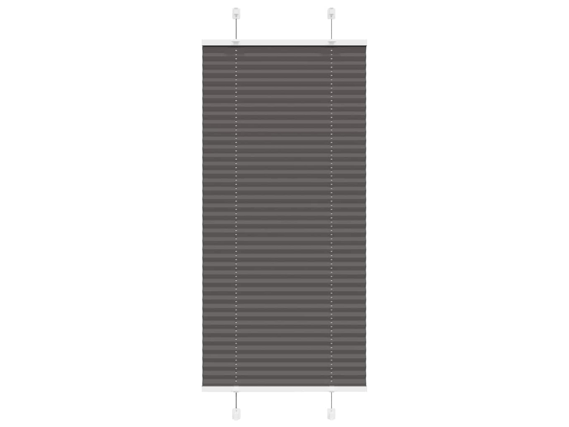 Vidaxl Preto Plissada Cega 60x100 Cm Largura Tecido 59,4 Cm Poliéster