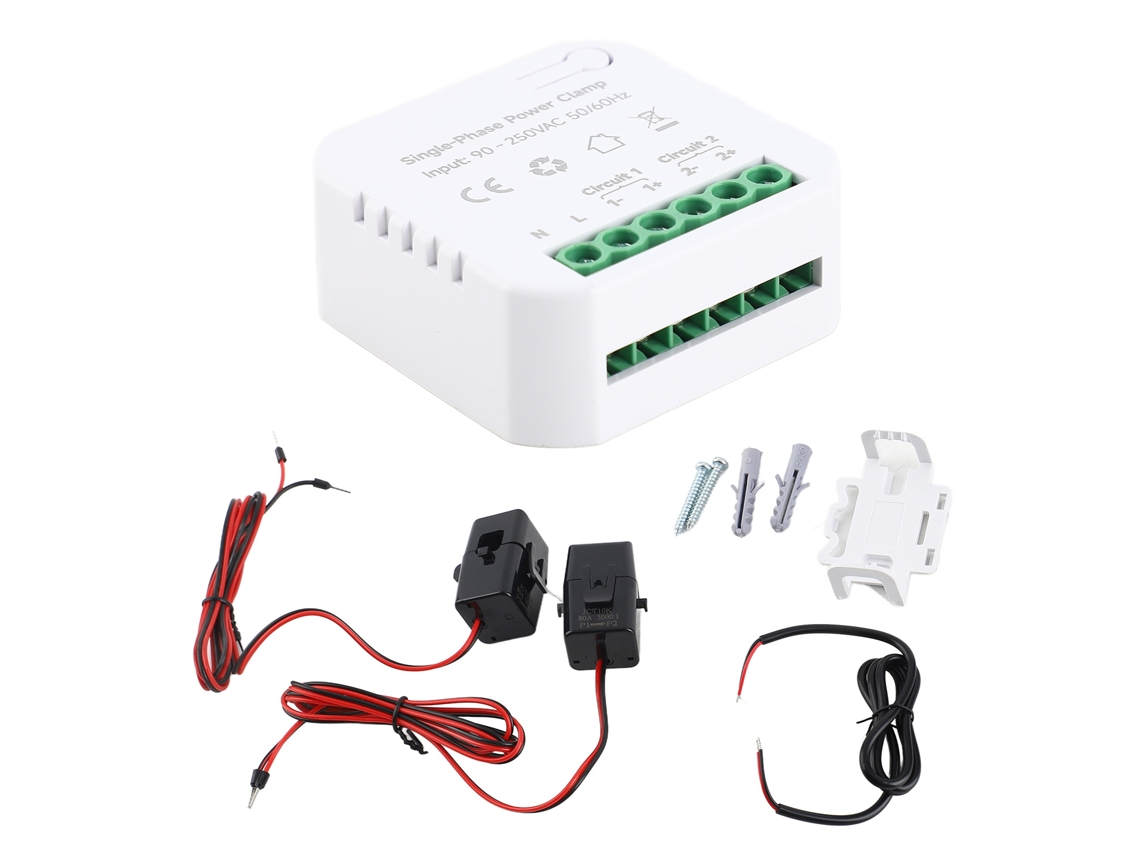 Medidor de Energia Monofásico Tuya Wifi 80A com Clamp CT S/MARCA