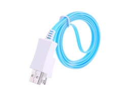 Cabo de Dados Led Flat Cable Light up, Transmissão Emissão de Luz, Compatível com Android EOOCOO