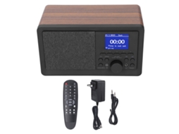 Rádio Rádio Digital Retrô de Madeira Reprodução Mp3 Portátil de Cozinha EOOCOO (recepção Dab+/fm, Conexão Bluetooth)