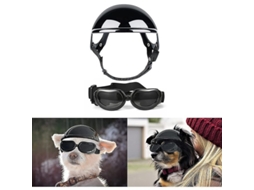 2026 óculos e Capacete para Cães Pequenos Proteção Uv Antivento Ajustável para Yorkshire Bichon Chihuahua