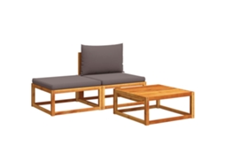 Garden Sofa Set, Garden Sofa Sets Vidaxl Marrom Madeira De Acácia (n/a)