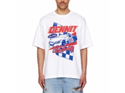 Rockinstone Talladega Nights Movie Dennit Racing White Adult T-shirt Size:xl