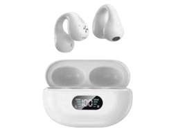 Auriculares Bluetooth de Conducción Ósea, Abiertos, Digitales, Ligeros, Blancos S/MARCA