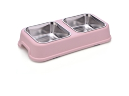 Tigela Dupla para Cães, Estação de Alimentação para Animais de Estimação, em Aço Inoxidável AQUAFORGE