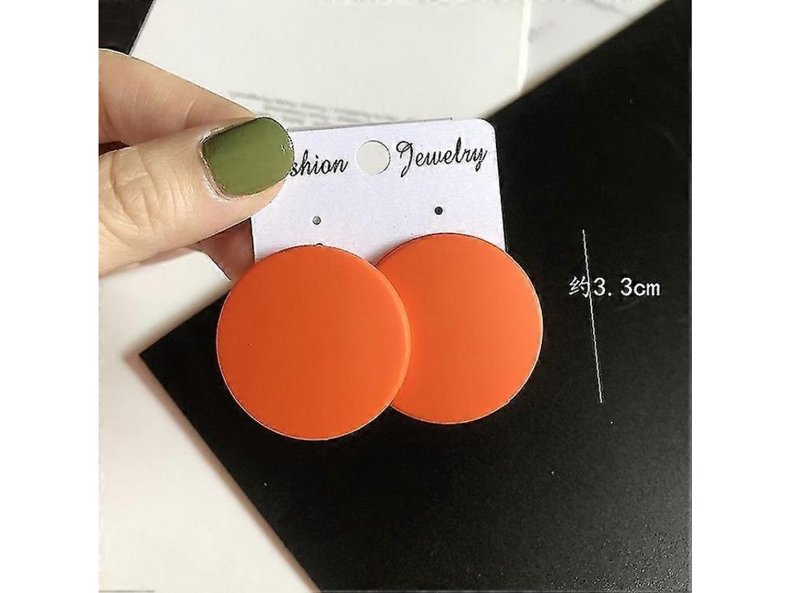 2026 aretes de Cor Sólida, Aretes de Aço Redondos de Acrílico para Mulheres