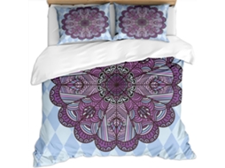 Capa de Edredom com 2 Fronhas 65x65cm em Microfibra Fronha 240x260cm,
