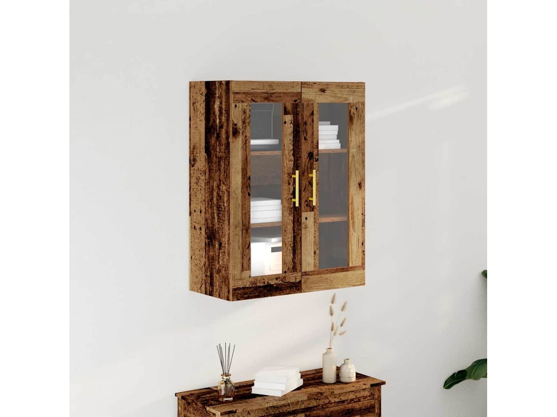 Vidaxl Armário De Parede Madeira Antiga 69,5 X 34 X 90 Cm