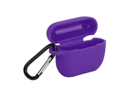 Funda protectora de silicona para estuche de carga de auriculares Bluetooth iOS Earbuds Pro/III, morado