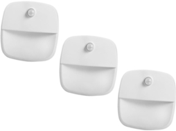 Conjunto De 3 Luzes Noturnas Led Inteligentes Com Sensor Movimento Luz
