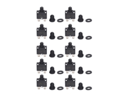10 Conjuntos de Relé de Reinício Manual 25a 125 250vac 65vdc com Capa S/MARCA