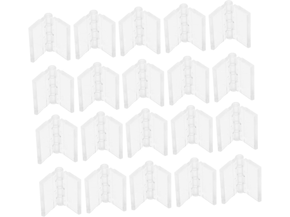 Conjunto De 20 Dobradiças Acrílicas Foscas E Transparentes, Duráveis,