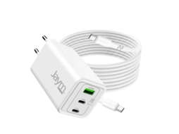 Carregador De Rede Gan 100w Universal 3 Portas Com Cabo Usb-c 2m