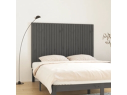 Cabecero de pared 166x3x110 cm Madera maciza de pino gris