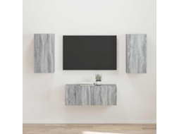 Vidaxl Conjunto De Móvel De Tv 2 Unid. Cinza Sonoma