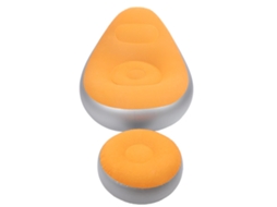 Sofá Inflável Portátil com Apoio para Pés Plegável para Interior e Exterior Laranja | S/MARCA