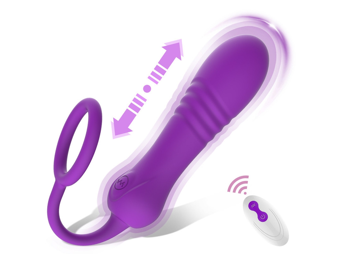 Vibrador De Massagem Telescpica Remota Sem Fio Com 8 Modos Para Mulheres (roxo) Yizhood