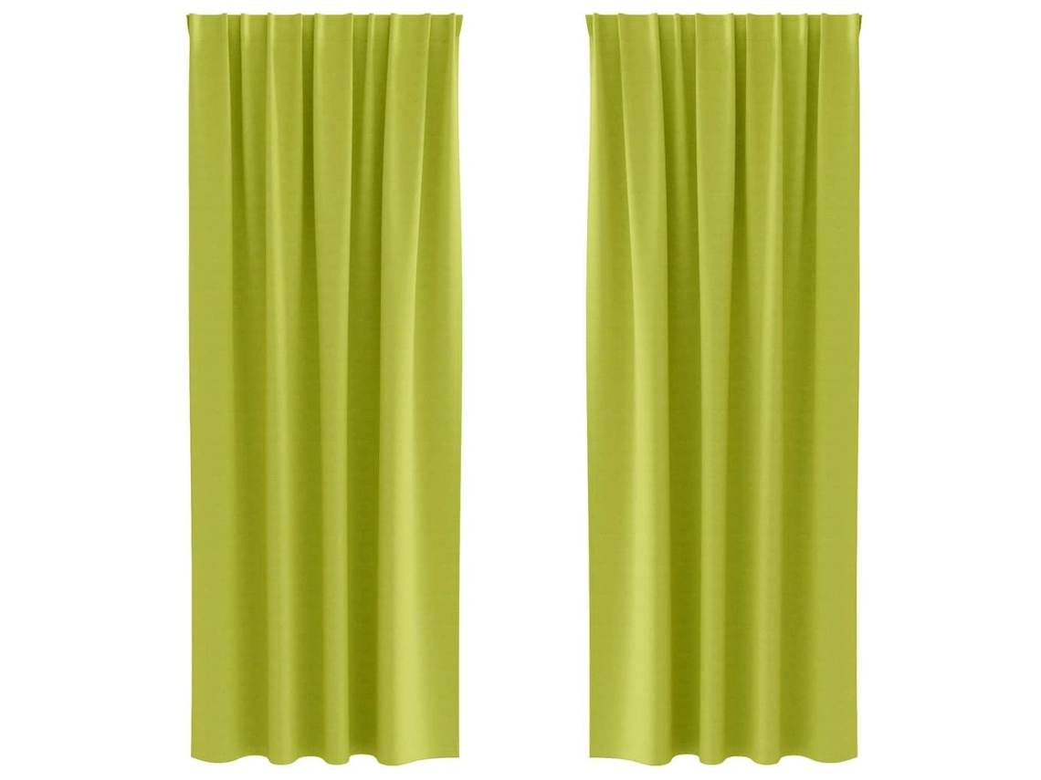 Maison Exclusive - Cortinas Blackout Com Argolas 2 Pcs Verde 245 X 140 Cm