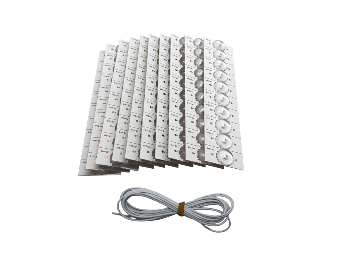 Perlas de Lâmpada Smd 3v com Lente Óptica para Reparação de Tv Led 32 65 Polegadas Acessórios | S/MARCA