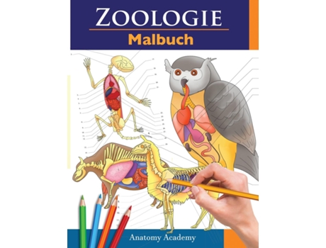 Livro Zoologie Malbuch de Anatomy Academy (Alemão)