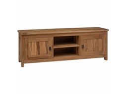Vidaxl Móvel De Tv 110 X 30 X 40 Cm Natural Madeira De Teca Sólida