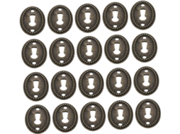 Conjunto De 20 Placas Acabamento Oval Para Fechadura, Em Metal, Decorativas, Para Gavetas, Portas E Armários