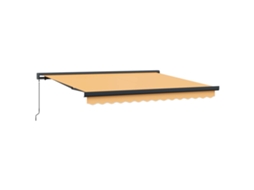 Conjunto 1 Toldo Retrátil Vidaxl Amarelo Lona (300 X 250 Cm)