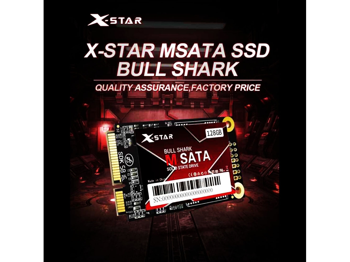 Dispositivo De Armazenamento De Unidade De Estado Sólido X-star Bull Shark 128gb Msata 1.8 Polegadas