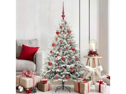 Vidaxl Árvore De Natal Artificial Pré-iluminada Com Conjunto De Bolas