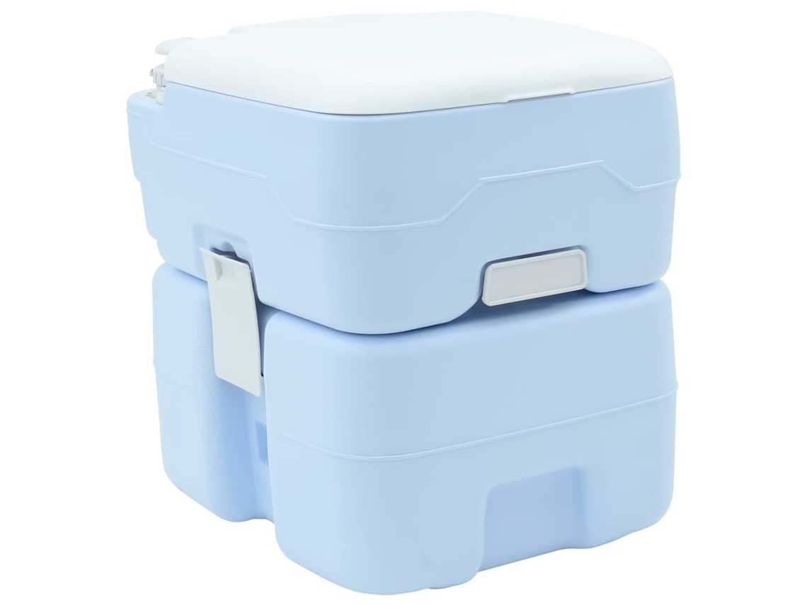 Conjunto 1 Vaso Sanitário De Camping Vidaxl Azul Polietileno (41,5 X 36,5 X 42 Cm)