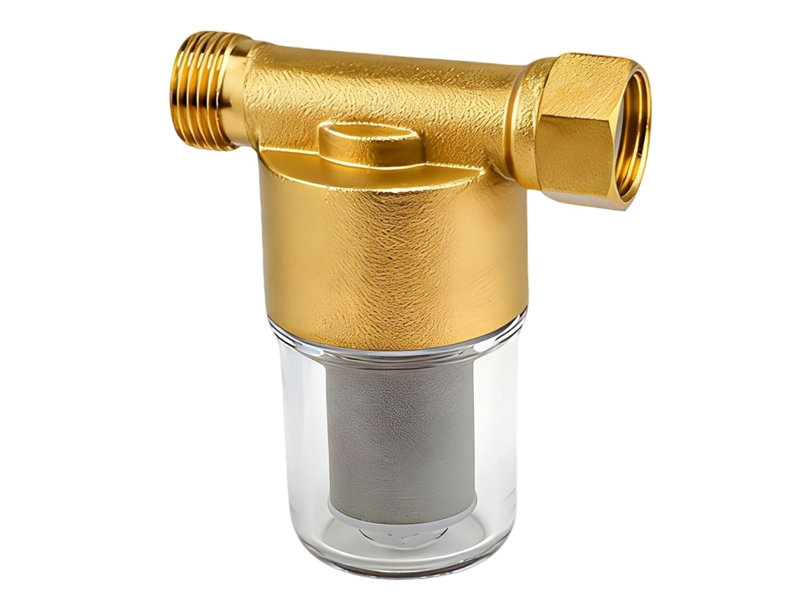 Pré-filtro De Latão, Filtro Água Em Linha 40 Mícrons Com Cabeçote
