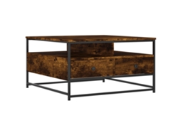 Mesa de centro MAISON EXCLUSIVE em madeira de carvalho defumado com derivados da Madeira (80x80x45 cm)