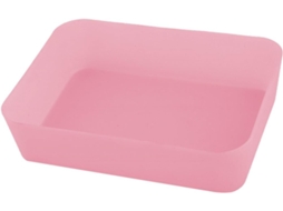 Ruilogod Estojo Organizador Plástico Canetas E Artigos Papelaria, Rosa