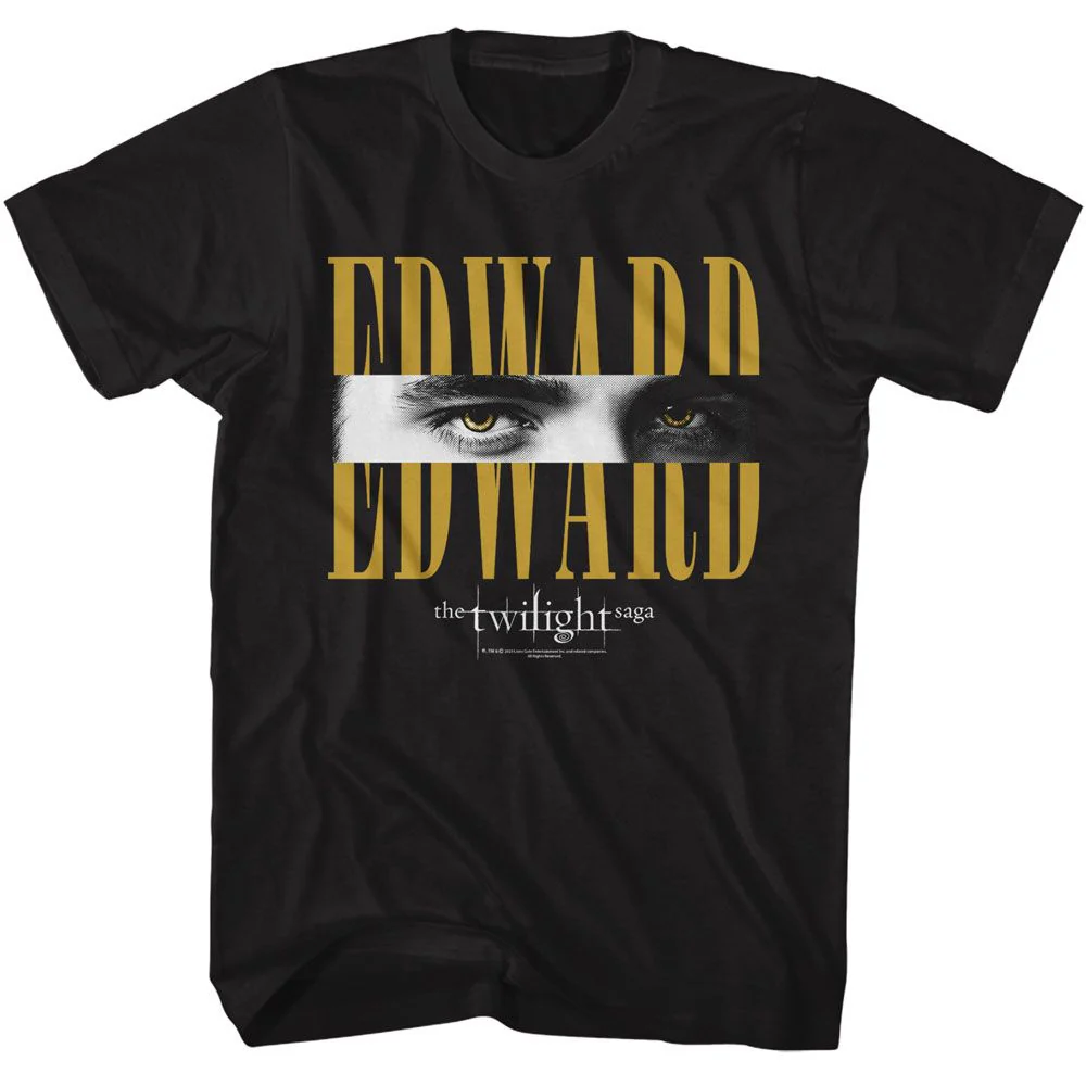 Unisex Adult T-shirt Rockinstone Twilight Movie Edward Eyes Black Sizes