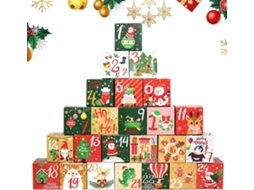Caixas Adoráveis Para O Natal De 2024, Calendário De Contagem Regressiva Resistente Com 24 Espaços Vazios, 24 Dias.