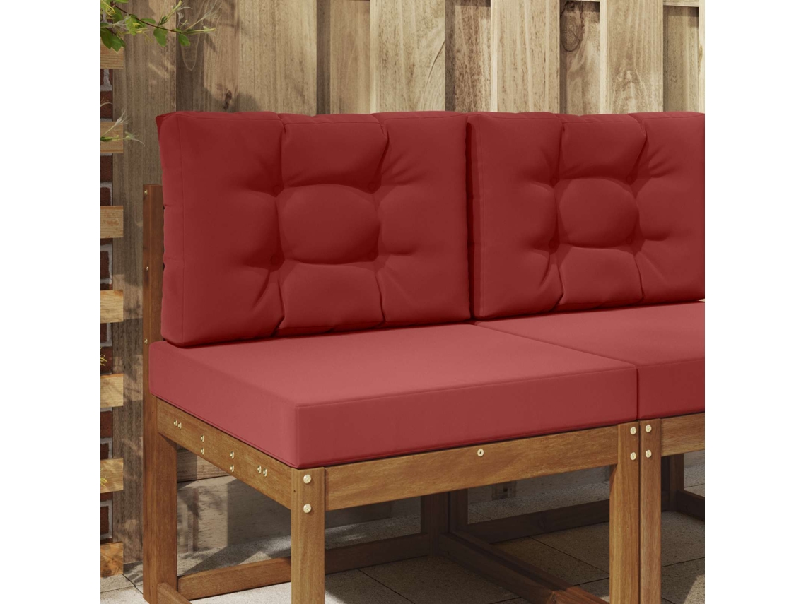 Vidaxl Almofada Para Sofá Externo Poliéster Vermelho Tinto 60 X 60 Cm