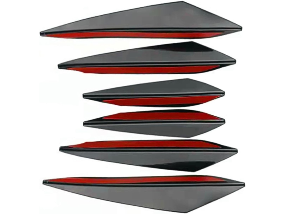 Conjunto de 6 peças de protetores de para-choque para carros, leves, resistentes a impactos, duráveis e decorativos em PVC.