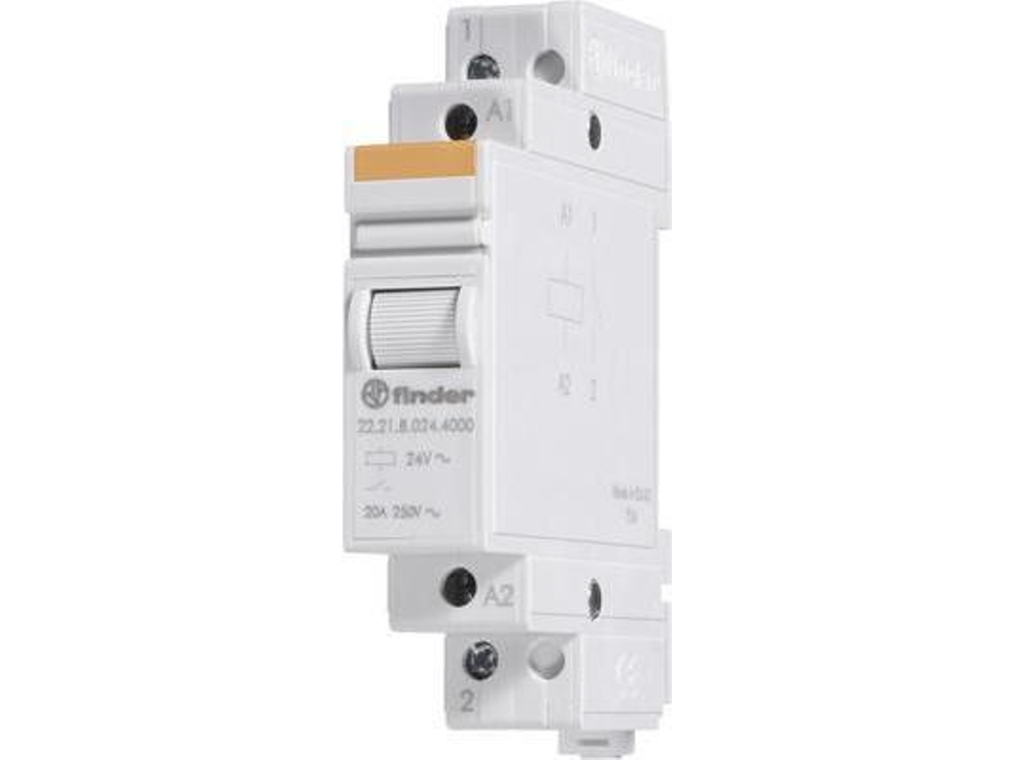 Relé industrial 1 peça 22.22.8.008.4000 Tensão nominal 8 V/ac Corrente de comutação 20 A 2 contatos de fechamento (22.22.8.008.40 Localizador (máx.)