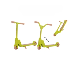 Patinete de Dedo Dobrável Brinquedo Verde, Conjunto com 2 Unidades YUYSAN