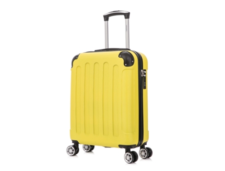 Mala de Cabine RAYKONG Rígida 4 Rodas Amarelo 55X40X20 Cm 44 L