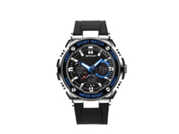 Reloj De Pulsera Electrónico Sanda Moda Simple Multifuncional Negro Azul
